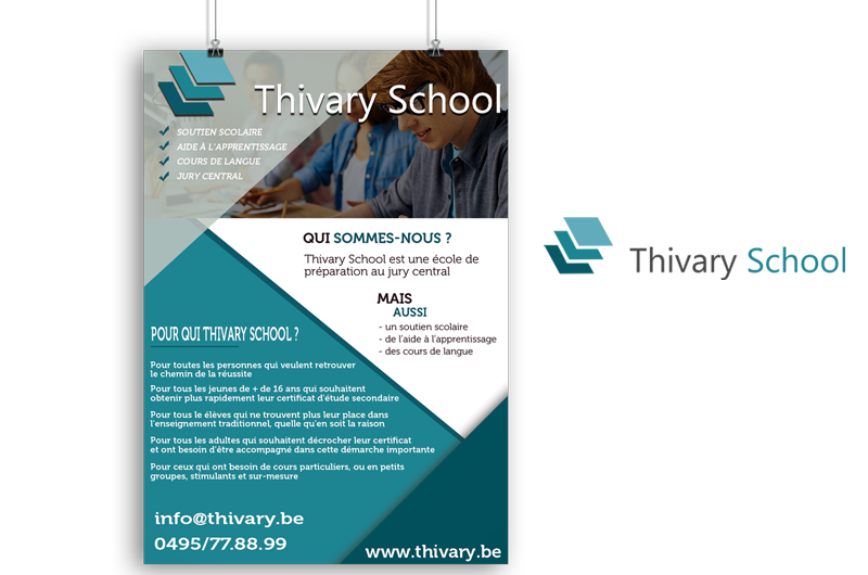 Affiche et logo Thivary School