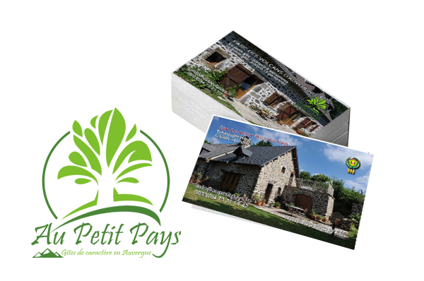 Cartes de visite et logo Au Petit Pays