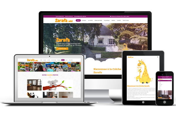 Site vitrine pour la crèche Zarafa